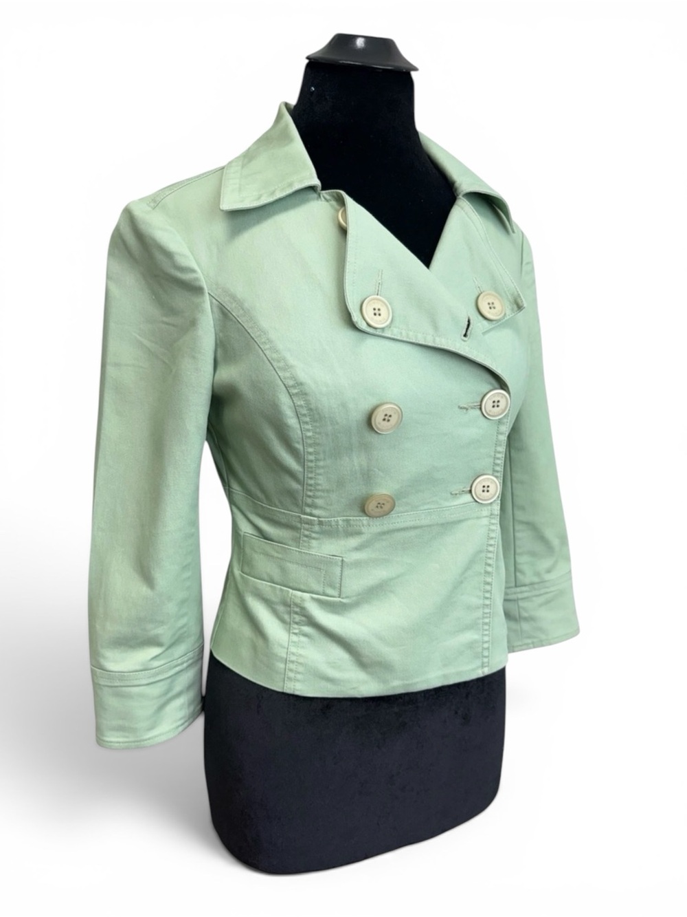 Y2K Bebe Pistachio Green Cropped Jacket